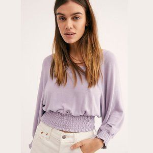 Free People Lilac Purple Golden Tee - M NWOT